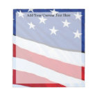 American Flag Patriotic Personalised Memo Pad