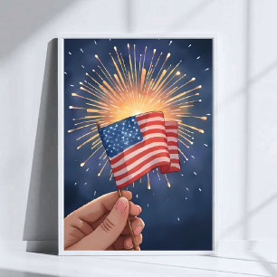 American Flag Patriotic Poster