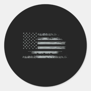 American Flag Patriotic Pride Dom  Classic Round Sticker