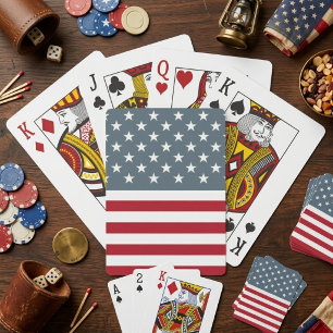 American Flag Patriotic Stars and Stripes Playing Cards