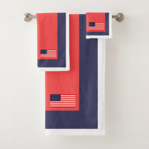 American Flag Patriotic Towel Set