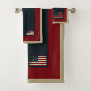 American Flag Patriotic Towel Set