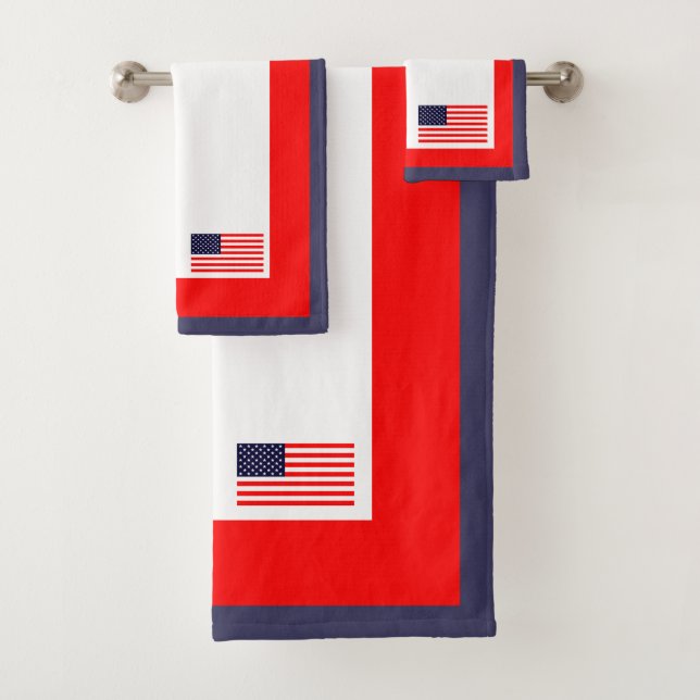 American Flag Patriotic Towel Set (Insitu)
