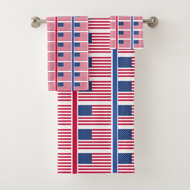 American Flag Patriotic Towel Set (Insitu)