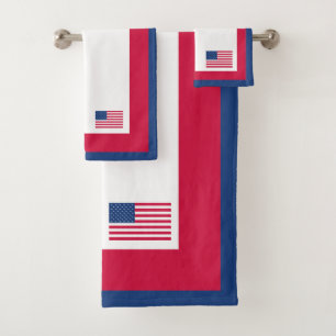 American Flag Patriotic Towel Set