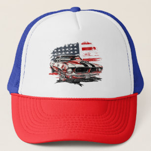American Flag Patriotic Trucker Hat