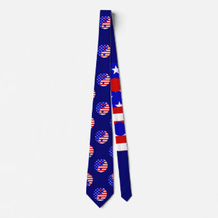 american flag patriotic yin yang stars stripes tie