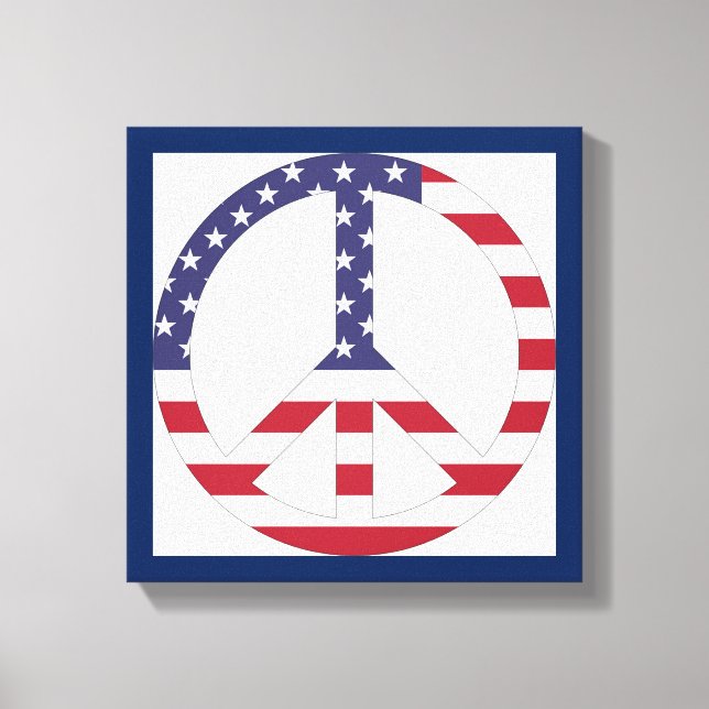 AMERICAN FLAG PEACE SIGN (Front)
