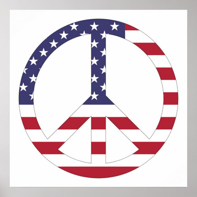 AMERICAN FLAG PEACE SIGN (Front)