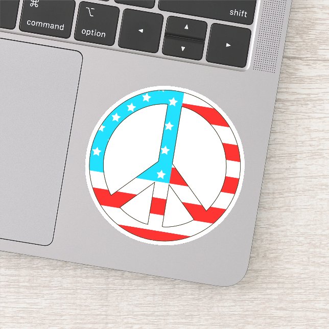 American Flag Peace Sign (Detail)