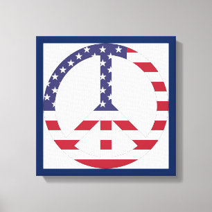 AMERICAN FLAG PEACE SIGN