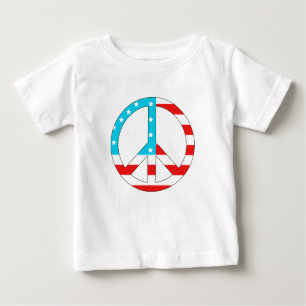 American Flag Peace Sign Baby T-Shirt