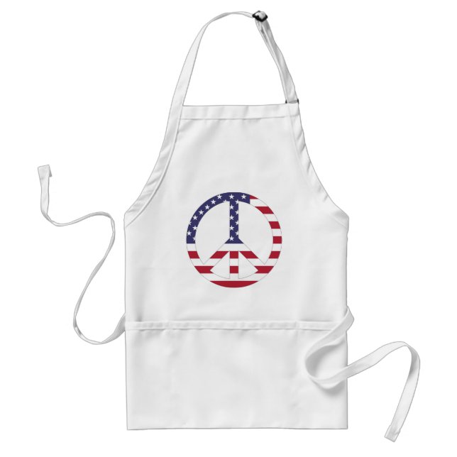 AMERICAN FLAG PEACE SIGN STANDARD APRON (Front)