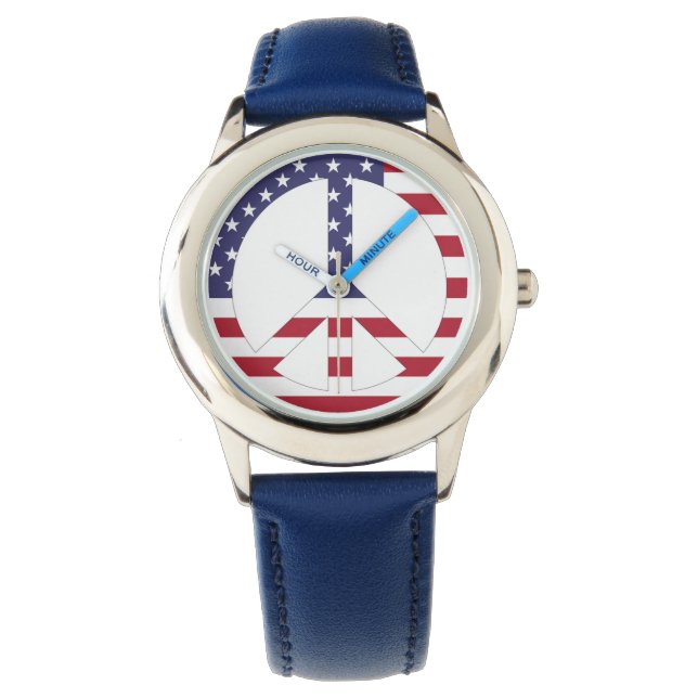 AMERICAN FLAG PEACE SIGN WATCH (Front)