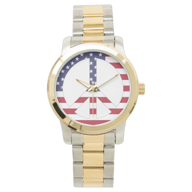 AMERICAN FLAG PEACE SIGN WATCH (Front)