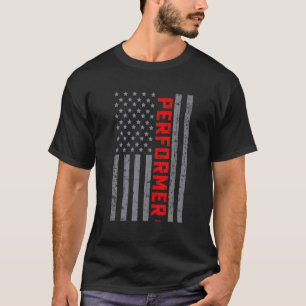 American Flag Performer US Flag Vintage For Men Da T-Shirt