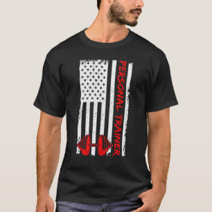 American Flag Personal Trainer Health And Fitness T-Shirt