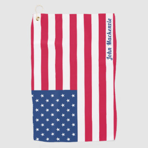 American Flag   Personalised Golf Towel