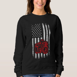 American Flag Photography Cool Photographer Came Sweatshirt