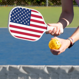 American flag pickleball paddle
