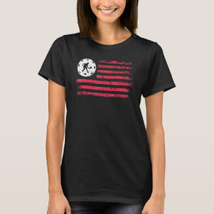 American Flag Pickleball Player T-Shirt