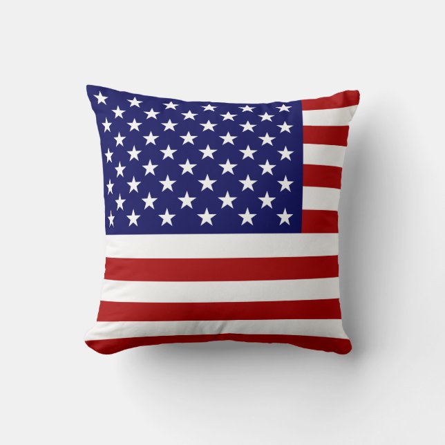 American Flag Pillow | USA Patriotic (Front)