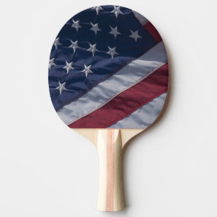 American flag. ping pong paddle