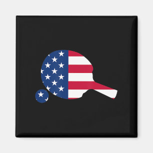 American Flag Ping Pong Table Tennis Player Equipm Magnet