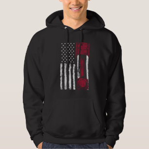 American Flag Piston Muscle Car Hoodie