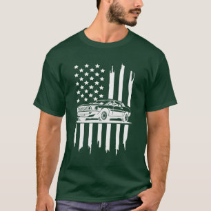 American Flag Piston Svg Muscle Car Svg funny T-Shirt