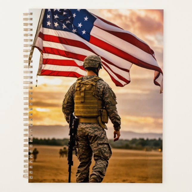 American flag  planner (Front)