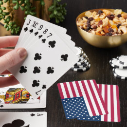 American flag playing cards