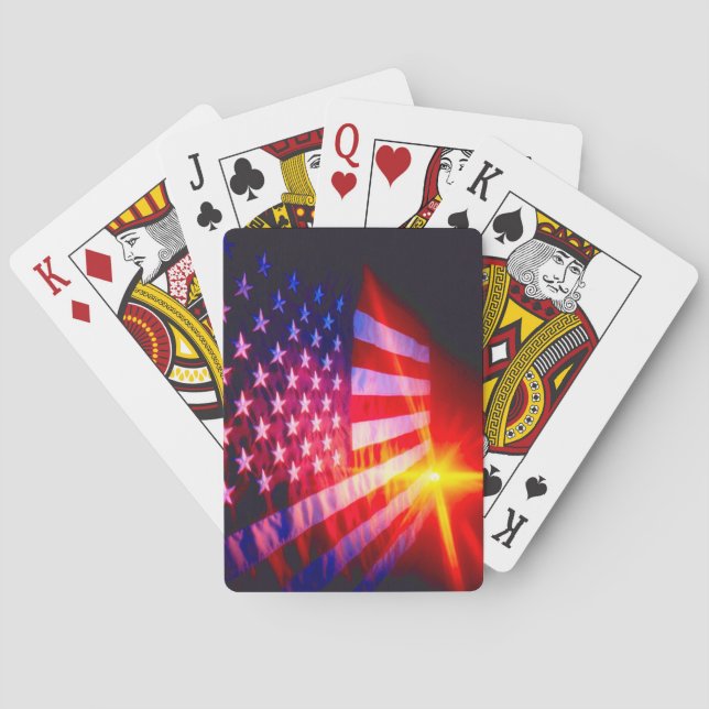 American Flag Playing Cards, Standard Index faces. Cards (Back)