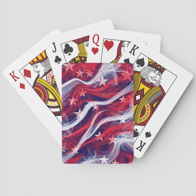 American flag Playing Cards, Standard Index faces Cards (Back)