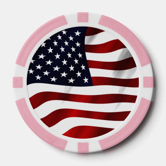 American Flag Poker Chips (Front)