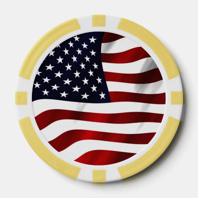 American Flag Poker Chips (Front)