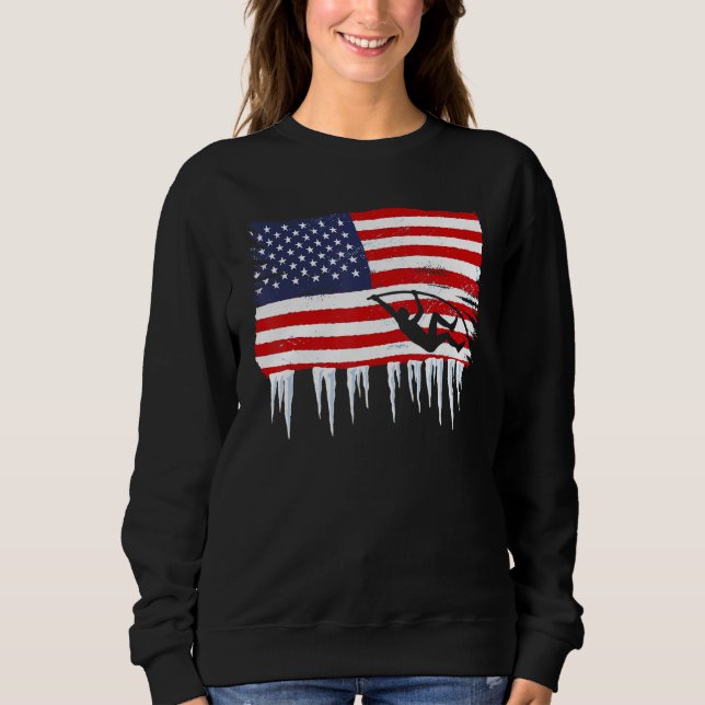 American Flag  Pole Vault 1 Sweatshirt (Front)