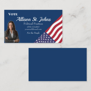 American Flag Political Business Card