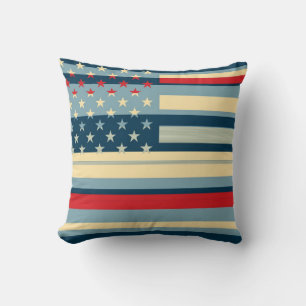 American Flag Pop Art Cushion
