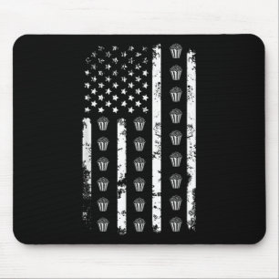 American Flag Popcorn Food Usa Patriotism Patriot  Mouse Pad