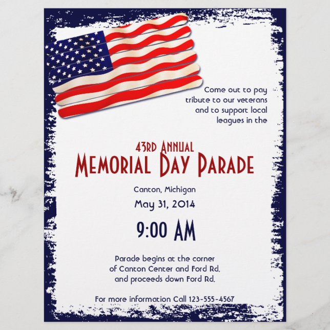 American Flag Popsicle Stick Folkart Flyer (Front)