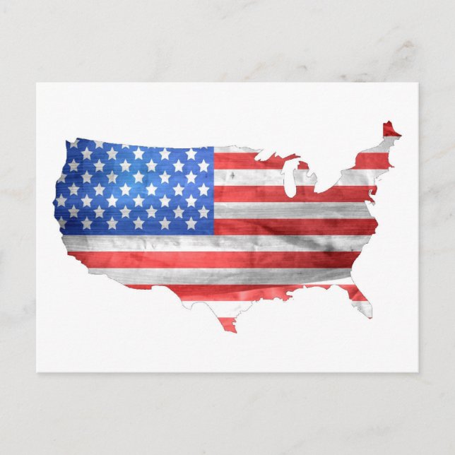 American Flag Post Card (Front)