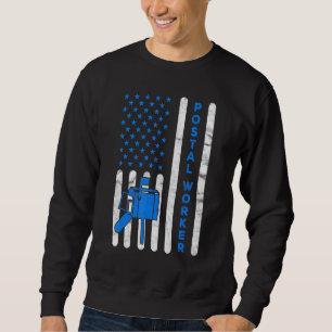 American Flag Postal Worker Delivery Mailman Postm Sweatshirt