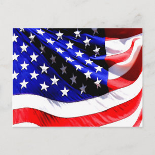 american flag postcard