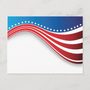 American flag postcard
