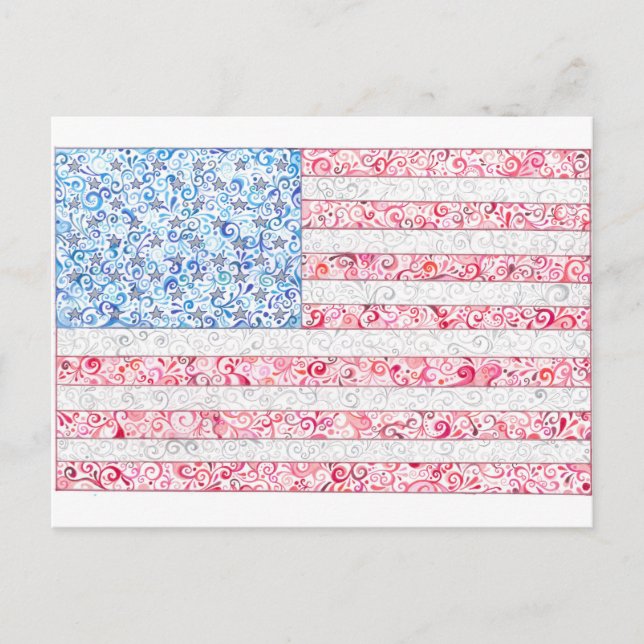 American Flag Postcard (Front)