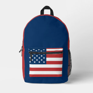 American Flag Printed Backpack