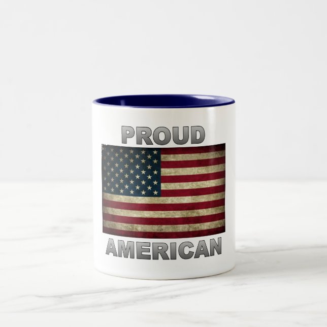 American Flag - Proud American - Mug (Center)