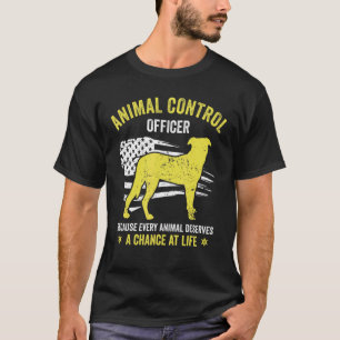 American Flag Public Safety Rescue Animal Control T-Shirt