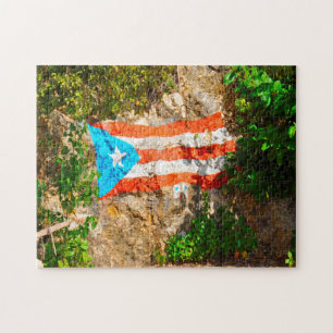 American Flag Puerto Rico. Jigsaw Puzzle